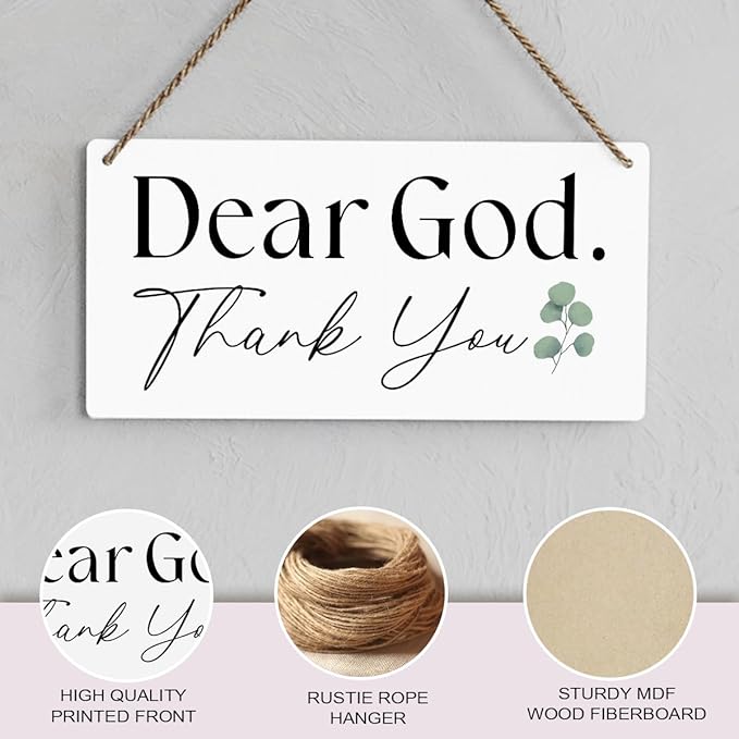 SENJIAN Christian Home Decor Christian Wall Art Rustic Bible Verse Sign Scripture Printed Wood Sign Wall Art Religious Sign for Home Office Bathroom Bedroom-Ruum Studio Home