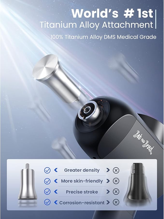 BOB AND BRAD X6 Pro Massage Gun Deep Tissue Percussion with Metal Head Therapy, Professional Muscle Massage Gun for Athletes, Electric Massager Gun for Pain Relief-Ruum Studio Home