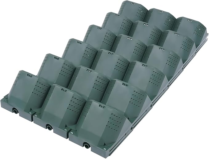 36 Pots Self-Watering Wall-Mounted Planter, 39.4”L x 46.5”H Vertical Wall Planter Self Watering Stackable Planters Vertical Garden Wall Garden Planter Outdoor Indoor for Herbs Flowers Strawberries-Ruum Studio Home