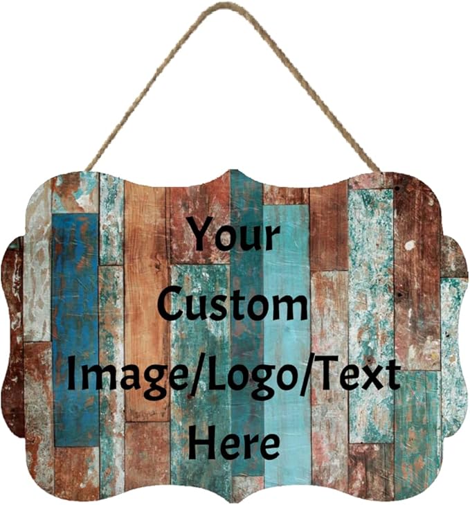 Personalized Custom Wooden Signs with Any Text Name for Home Door Man Cave Bar Family Farmhouse Decorative Home Kitchen Rustic Wall Decor-Ruum Studio Home