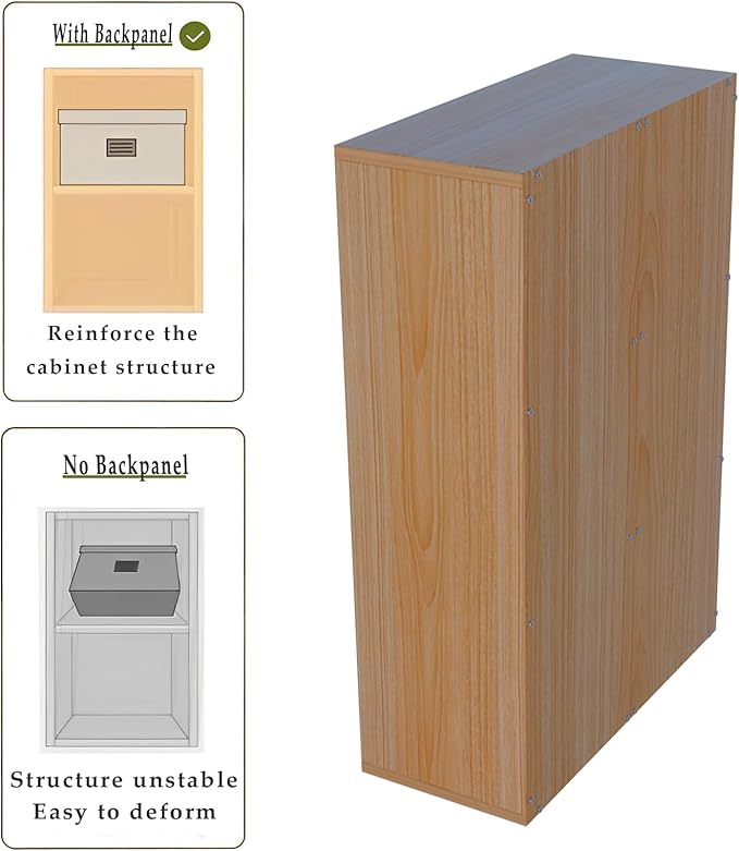 6-Cube Storage Shelf Bookcase - Wooden 3-Tier Floor Standing Open Bookshelf for Home and Office, Display Cabinet, Oak-Ruum Studio Home