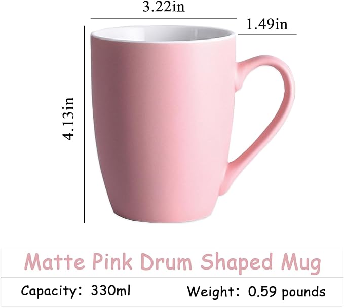 Coffee Mugs Set of 6, 12oz Ceramic Coffee Mugs with Handle, Colorful Matte Porcelain Coffee Mug for Latte, Tea, Cocoa, Cappuccino, Cups for Women Men for Home Restaurant Mug(Multicolour)-Ruum Studio Home