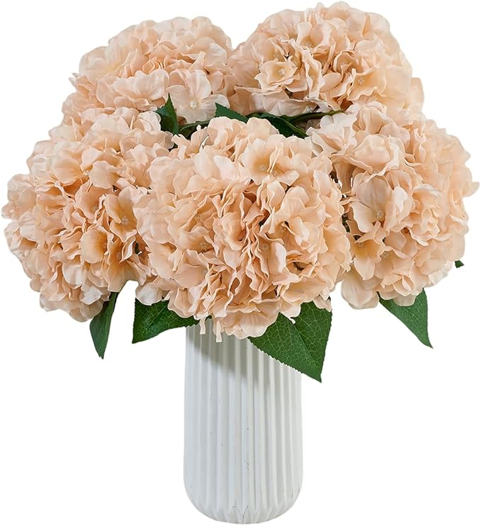 8pcs Fake Flowers Silk Hydrangea Artificial Flowers Bouquets Faux Hydrangea Stems for Home Table Centerpieces Wedding Party Decoration-Ruum Studio Home