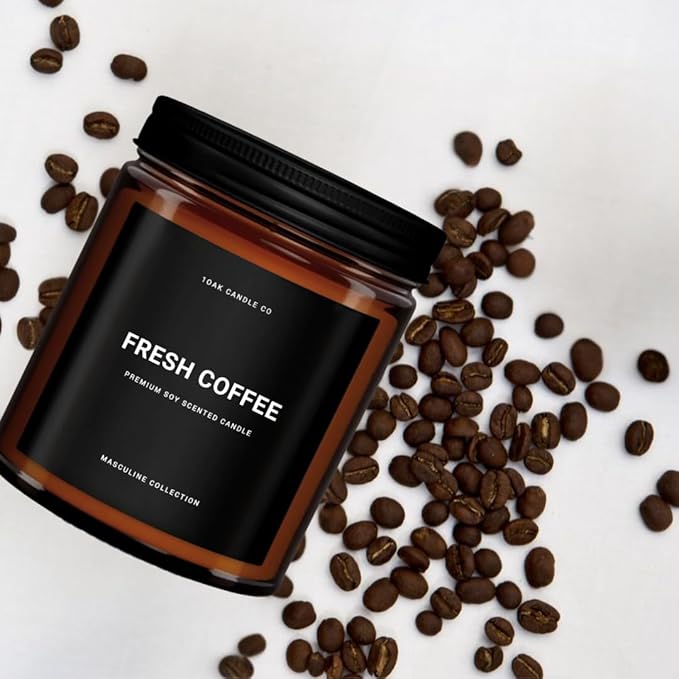 1OAK Scented Candles for Men - Fresh Coffee Candle - Espresso & Roast Coffee - Home Gifts (7oz.)-Ruum Studio Home