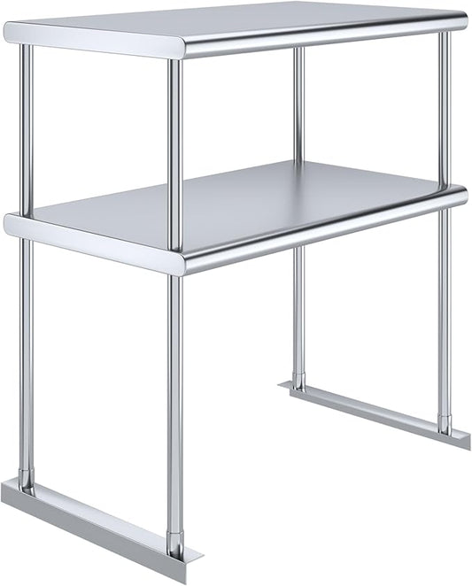 AmGood Double OverShelf Stainless Steel NSF - Many (30" Long x 18" Deep)-Ruum Studio Home