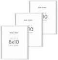 HAUS AND HUES 8x10 Picture Frame Set of 3 - White Picture Frames 8x10, 8 x 10 Wood Picture Gallery Wall, Gallery Wall Frame Set, Wooden Art Frames (White Oak Frame)-Ruum Studio Home