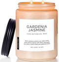 M&SENSE Gardenia Jasmine Scented Candle, 110 Hours Slow Burning Clean Non Toxic 19.4oz 2 Wicks Highly Scented Aromatherapy Candle for Housewarming Gifts, Long Lasting Fragrance for Bath & Office-Ruum Studio Home