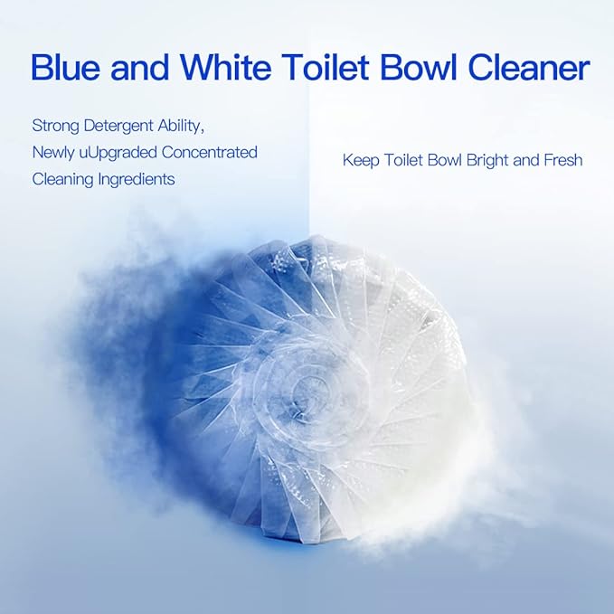 KIISIISO Commercial Household Bathroom Cleaners, 28 Pack Toilet Bowl Cleaner Tablets, Automatic Toilet Tank Cleaners, Multipurpose Janitorial Deodorizers(Blue and White)-Ruum Studio Home