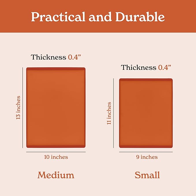 SMIRLY Cutting Boards for Kitchen, 100% BPA-Free Plastic Cutting Boards Set of 2 Small, Dishwasher Safe & Non-Slip, Kitchen Essentials, Orange-Ruum Studio Home