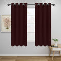 Easy-Going Blackout Curtains for Bedroom, Solid Thermal Insulated Grommet and Noise Reduction Window Drapes, Room Darkening Curtains for Living Room, 2 Panels (52x63 in,Wine)-Ruum Studio Home