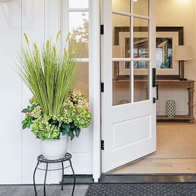 Melorca&Guilla Artificial Plants 6PCS 27“ Fake Tall Onion Grass Faux Plant,Artificial Grass Greenery Shrubs Bushes for Garden Porch Window Box Shop Office Home Décor-Ruum Studio Home