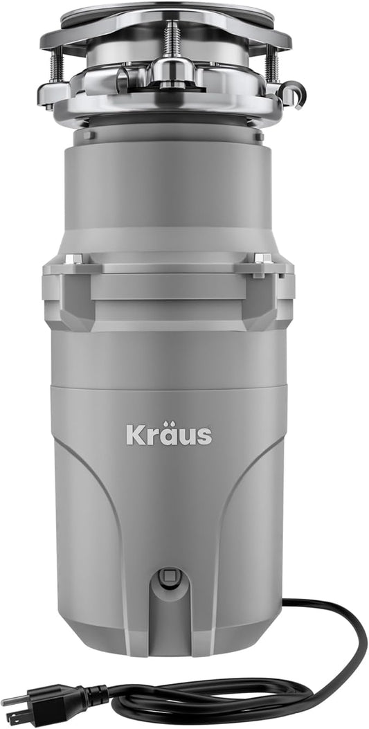 KRAUS® WasteGuard™ High-Speed 1/2 HP Continuous Feed Ultra-Quiet Motor Garbage Disposal with Power Cord and Flange Included and Universal Mount-Ruum Studio Home