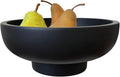 OAKOA Concrete Black Decorative Bowl for Home Decor - Black Fruit Bowl - Modern Pedestal Coffee Table Bowl for Entryway Table-Ruum Studio Home
