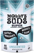 Molly's Suds Unscented Super Powder Detergent | Extra Strength Laundry Soap, Stain Fighting | Sensitive Skin | Simple, Effective Ingredients | 60 Loads-Ruum Studio Home