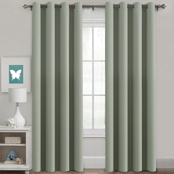 H.VERSAILTEX Blackout Curtains for Bedroom/Living Room, Length 63"/72"/84"/96"/108", Multi Colors, Room Darkening Thermal Insulated Grommet Window Curtains - 2 Panels-Ruum Studio Home