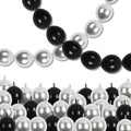 Black and Silver Linking Balloons, 100PCS 6 Inch Small Metal Silver Link Balloons for Making Balloon Wall Heart Arch, Quick Linked Balloon for Wedding Birthday Baby Shower Graduation Party Decorations-Ruum Studio Home