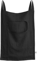 Amazhiyu 100% Linen Door Hanging Laundry Hamper Bag, 19x27 Inches (Black)-Ruum Studio Home