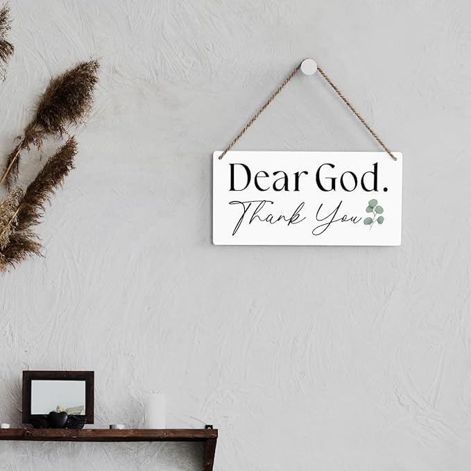 SENJIAN Christian Home Decor Christian Wall Art Rustic Bible Verse Sign Scripture Printed Wood Sign Wall Art Religious Sign for Home Office Bathroom Bedroom-Ruum Studio Home