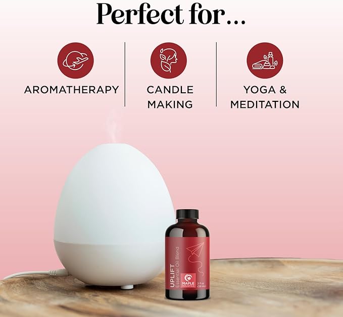 Uplift Aromatherapy Essential Oil Blend - Happy Essential Oil Blend of Calming Essential Oils for Diffusers for Home and Travel with Citrus Essential Oils and Pure Aromatherapy Oils for Diffusers 2oz-Ruum Studio Home