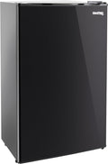 RecPro 3.3 Cu Ft 12V RV Refrigerator | Black Fridge with Adjustable Shelves, 18-Can Door Storage, Reversible Door | 7 Temp Settings, Frost-Free | Ideal for RVs & Small Spaces-Ruum Studio Home