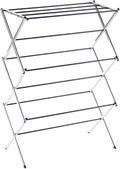 Displays By Jack Portable Collapsible Clothing Dryer Rack, Foldable Drying Rack for Clothes, Lingerie, Towels, Linens, Laundry Home Apartment Must Haves, Metal Chrome Finish-Ruum Studio Home
