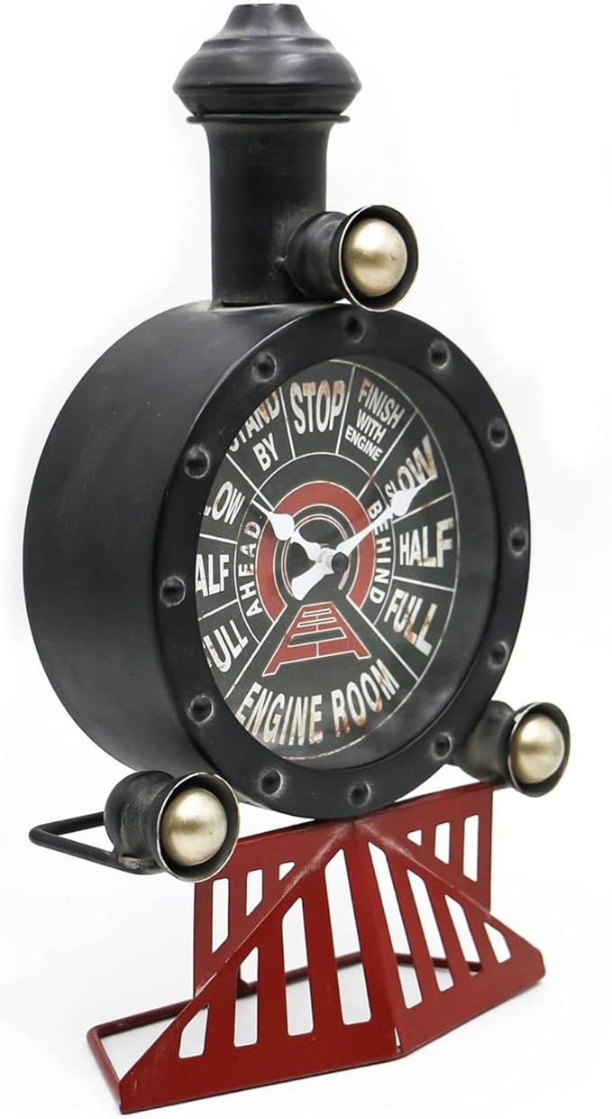 YOUKI Vintage Train Wall Decor,Steampunk Clock,Train Gifts for Men,Man Cave Clock,Wall Art for Office Bedroom-Ruum Studio Home
