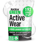 Rockin' Green Laundry Detergent, Plant based, All Natural Laundry Detergent Powder, Vegan and Biodegradable Odor Fighter, Safe for Sensitive Skin (Liquid Laundry Detergent 192 Loads - Unscented)-Ruum Studio Home