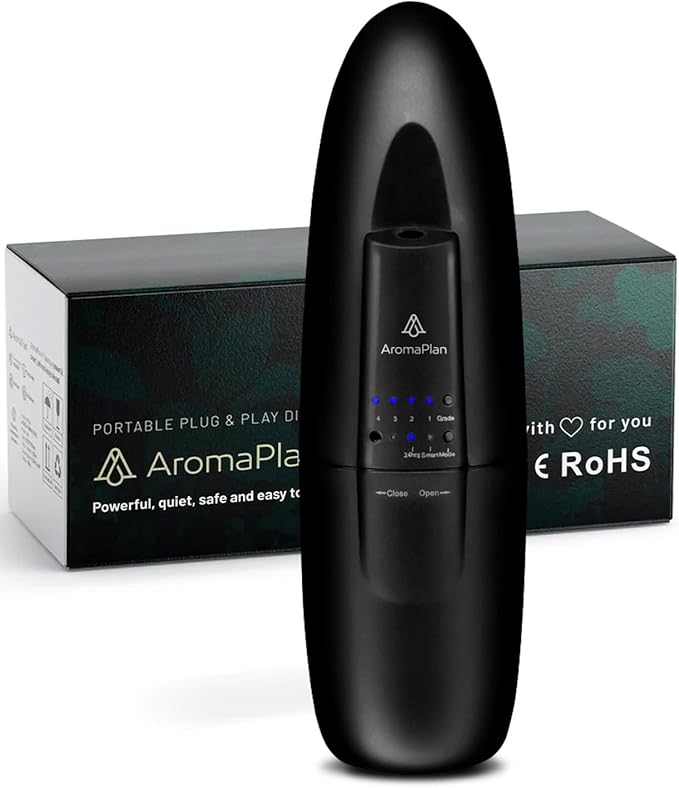 AROMAPLAN Authentic Plug in Waterless Diffuser - Up to 500 Sq. FT Coverage - Nanotechnology Plug in Oil Diffuser for Essential Oils -for Home and Office - Wall Silent & Waterless Oil Diffuser (Black)-Ruum Studio Home