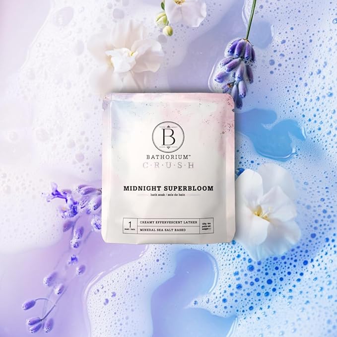 Bathorium Crush 8-Pack Signature Discovery Set, Luxury Bath Soaks, Dead Sea Salt, Epsom Salt, pH Balanced for Women, Gift Set, Each Soak is 4 oz-Ruum Studio Home