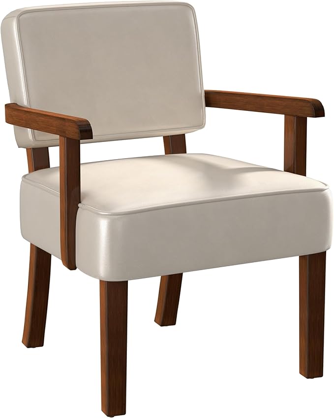 Accent Chair, PU Leather Chair for Living Room Oversized Armchair with Soft Seat and Armrests for Bedroom Dinning Reading Waiting Room (One Chair)-Ruum Studio Home