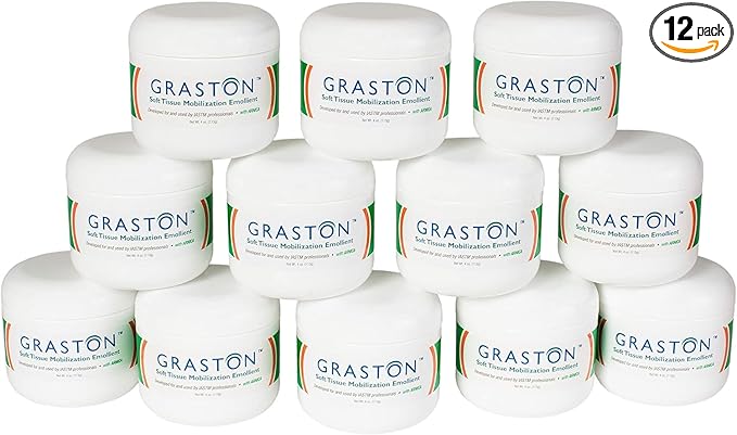 Graston Technique Arnica Soft Tissue Emollient - 4oz Jar Pro-Grade Therapy Cream for IASTM, Massage, Relief, and Recovery, 12-Pack-Ruum Studio Home