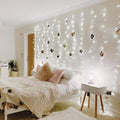 Lighting EVER Curtain Lights Cool White, 306 LED Plug in Hanging Fairy String Light for Bedroom Wall, Indoor Outdoor Backdrop Lighting for Wedding Party Patio (10x10ft, 18 Strings 6.9" Apart)-Ruum Studio Home