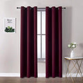 ChrisDowa Burgundyout Curtains 72 inches Long for Bedroom - 2 Panels Set Grommet Thermal Insulated Room Darkening Curtains for Living Room (Burgundy, 42 x 72 Inch)-Ruum Studio Home