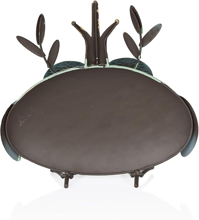 Alpine Corporation MCC808HH Metal Owl Queen, Whimsical Animal Outdoor Décor for Patio, Lawn & Garden, 8"H, Multicolor-Ruum Studio Home