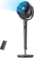 Dreo Fan for Bedroom, 120° Oscillating Standing Fans, Quiet Floor Fan with DC Motor, 100ft Pedestal Fans for Room, 9 Speeds, 4 modes, 20dB, 120° Manual Vertical, 37-42" Adjustable Height, 9H Timer-Ruum Studio Home