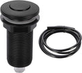 RQYEKDO Garbage Disposal Air Switch Kitchen Sink Top Long Stainless Steel Brushed Nickel Long 2.5" for Food and Waste Disposal On/Off Air Button Parts Black…-Ruum Studio Home