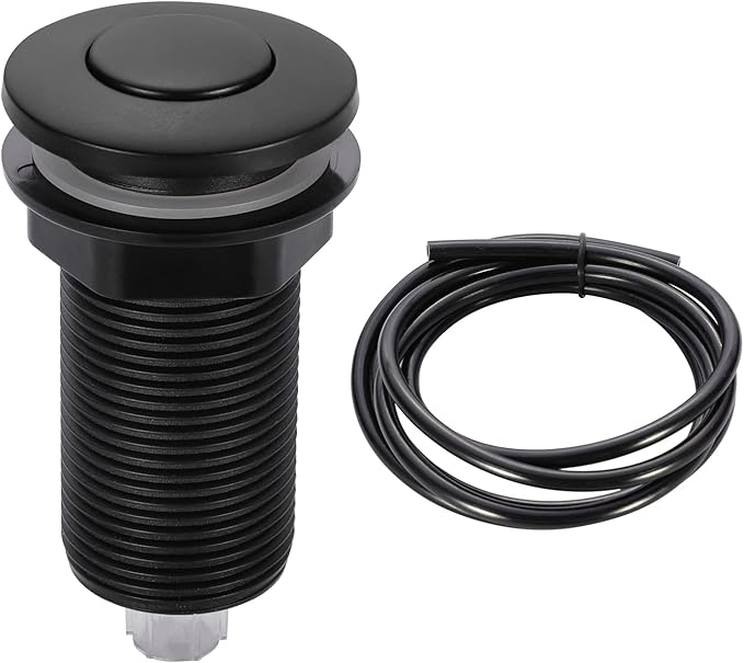 RQYEKDO Garbage Disposal Air Switch Kitchen Sink Top Long Stainless Steel Brushed Nickel Long 2.5" for Food and Waste Disposal On/Off Air Button Parts Black…-Ruum Studio Home