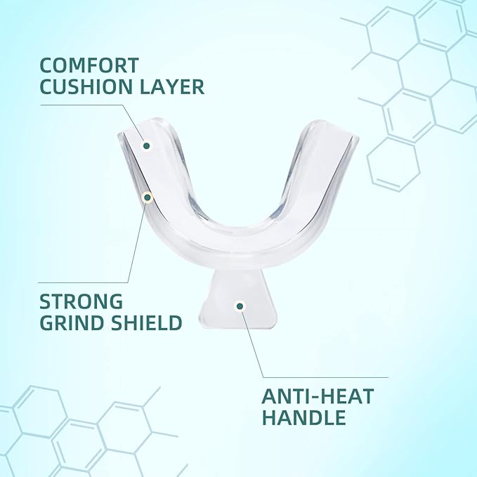 Thermoplastic Teeth Whitening Mouth Trays Tooth Mouth Guard Whitening Teeth Trays with Case Mold Dental Oral Care Kit for Sports, Guard Teeth Grinding at Night for Sleep Well-Ruum Studio Home