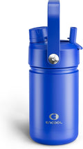 Kids Insualated Water Bottle with Straw - 12oz Stainless Steel Water Bottle with Dual Spouts, Leak-Proof, BPA-Free, Double Wall Vacuum Keeps Cold for 24 Hours for Sports, Travel, School (Royal Blue)-Ruum Studio Home