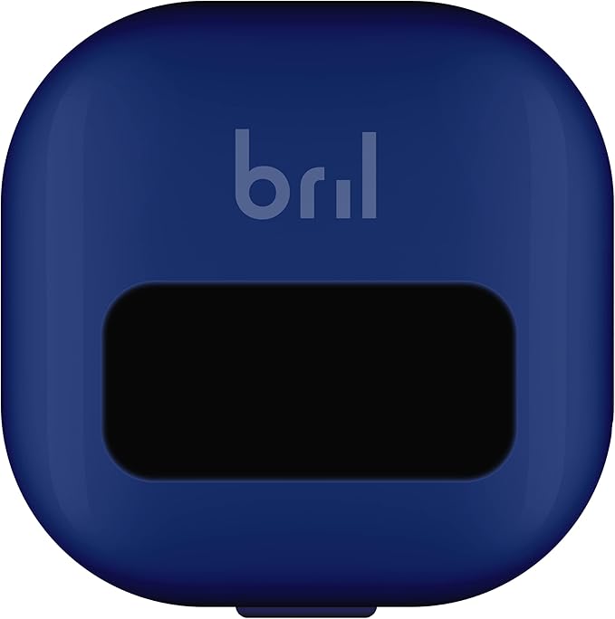 Bril UV-C Toothbrush Sanitizer and Holder, Portable Cleaner, Travel Cover, Magnetic Holder, and Rechargeable Case for Any Size Toothbrush, Navy-Ruum Studio Home