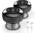 Smart Cupping Therapy Massager 2 Set, 4 in 1 Electric Cupping Massager Device, Smart Cupper Relieves Muscle Soreness, Improves Blood Circulation and Speeds Up Recovery After Exercise (Black)-Ruum Studio Home