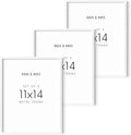 HAUS, HUES 11x14 Picture Frame Set of 3-White Frames, 11x14 White Frames, 14x11 White Frames, Picture Frame To Display 11x14 Frames White Picture Frames White Frames 11x14in(White Aluminum Frames)-Ruum Studio Home