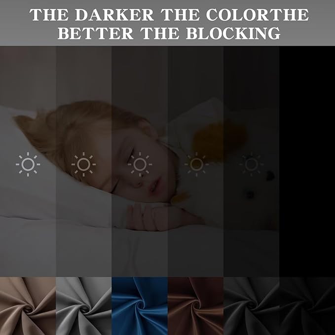 Blackout Curtains Custom Size for Bedroom 1 Panel, Thermal Insulated Blackout Curtains, Solid Grommet Privacy Room Darkening Drapes for Living Room Window (Customsize, Khaki)-Ruum Studio Home