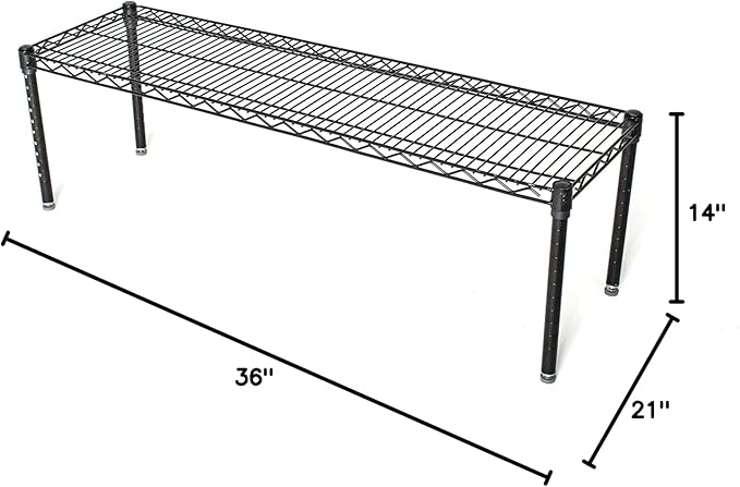 Omega Products Corporation 21" Deep x 36" Wide x 14" High Black Stationary Dunnage Rack-Ruum Studio Home