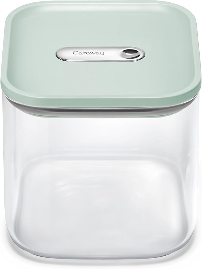 Caraway 2.5qt Glass Airtight Food Storage Container with Lid – Non-Toxic, BPA-Free Kitchen Storage Container – Stackable, Space-Saving Airtight Container for Dry Goods and More - Mist-Ruum Studio Home