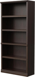 Bookshelf, Open Storage 70 Inch Tall 5 Shelf Bookcase, Floor Standing Bookshelves and Bookcases, Book case for Farmhouse Library Office Bedroom Kids, Dark Cherry - 5 Tier-Ruum Studio Home