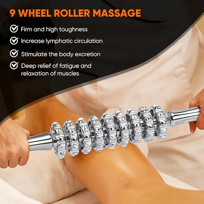 ONUEMP 5-in-1 Stainless Steel Therapy Massage Tools, Gua Sha Scraping Fascia Massage, Maderoterapia Kit Colombiana for Lymphatic Drainage, Cellulite Remover, Ice Body Sculpting-Ruum Studio Home