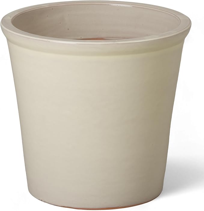 Emissary Round Stoneware Planter (Parent SKU 12012) (Cream, 13" D x 12" H)-Ruum Studio Home