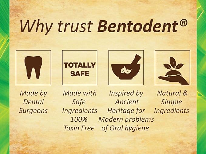 Bentodent Remineralizing Food Grade Organic Calcium Bentonite Clay Toothpaste Fluoride Free Natural Toothpaste for Adult & Kids - Mineral Toothpaste Sensitive Teeth Whitening (Premium Mint)-Ruum Studio Home