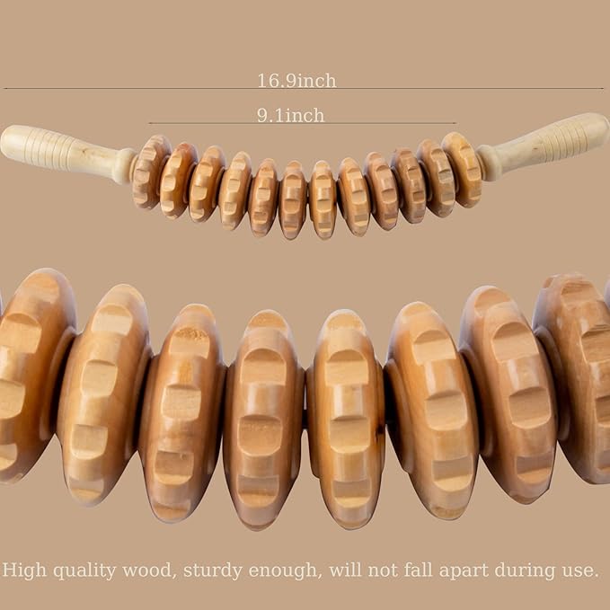 Wood Therapy Massage Roller (C)-Ruum Studio Home